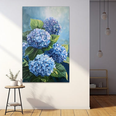 Blue Hydrangea Oil Painting